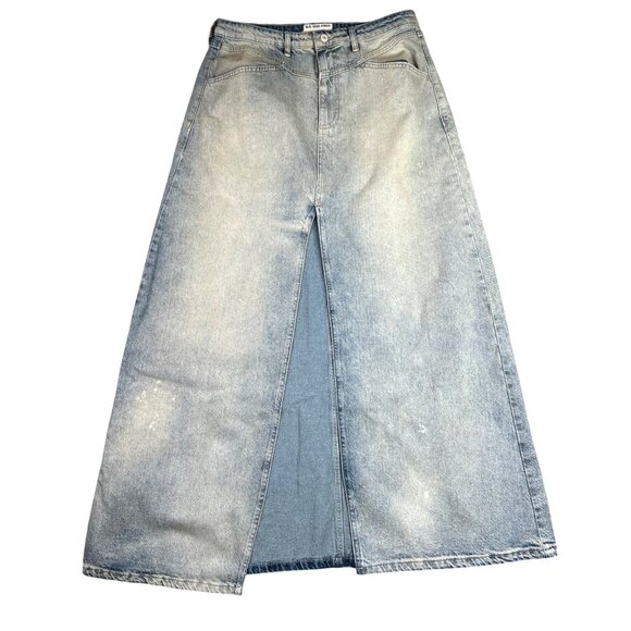 Free People We The Free Come As You Are Maxi Denim Skirt Womens Size 12 - Picture 12 of 16